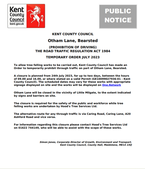 otham_lane_closure